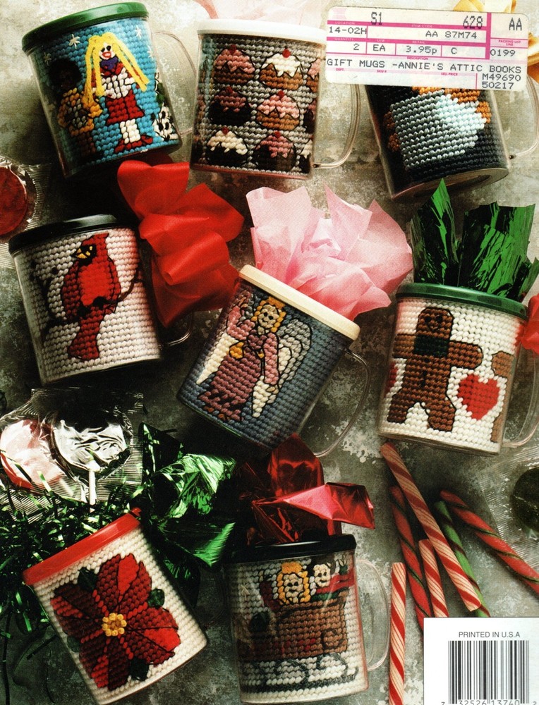 Annie's Attic 87M74 GIFT MUGS Plastic Canvas Pattern Leaflet