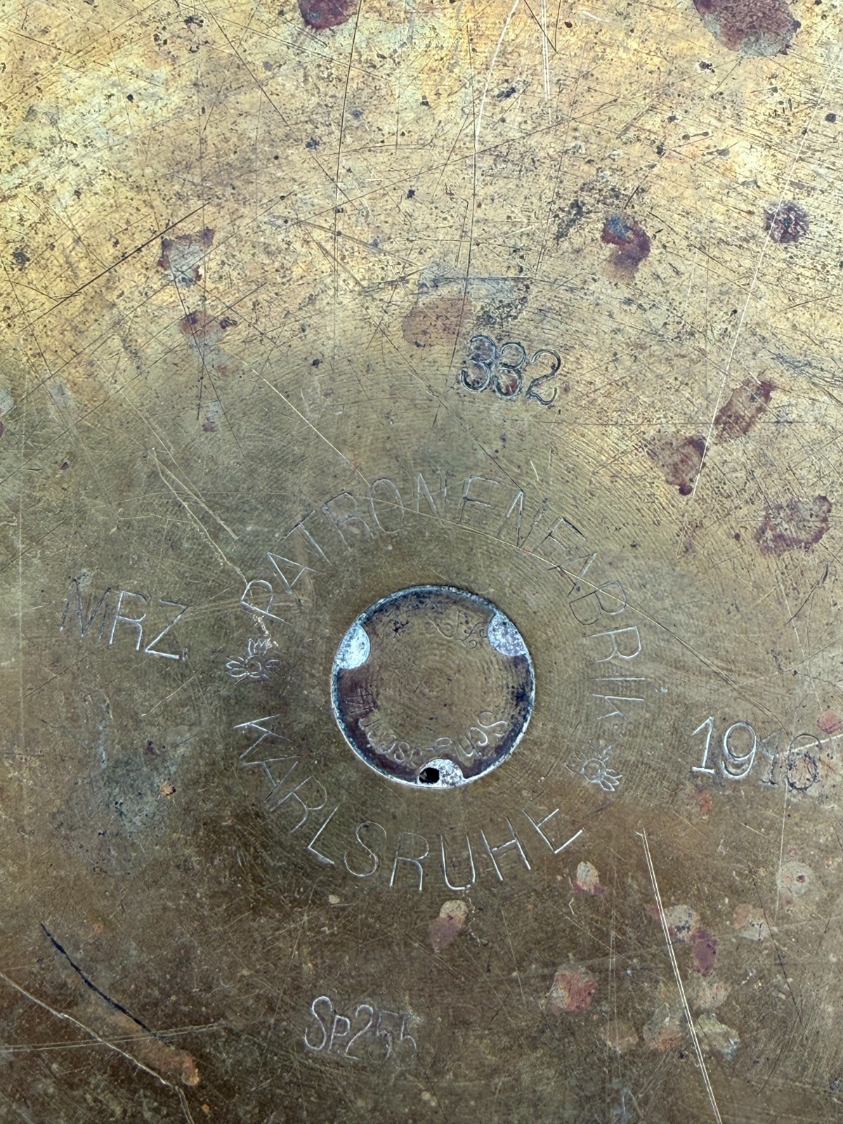 WWI German Trench Art Brass Artillery Shell – Karlsruhe Ammunition 1916