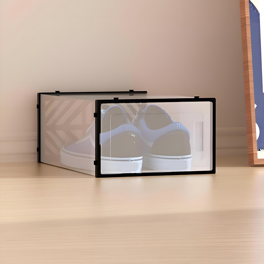 20 PCS Modern Shoe Boxes, Free Standing Shoe Organisers, PP Stackable Shoe Boxes