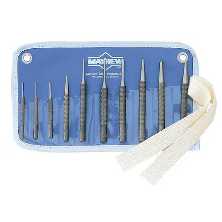 Mayhew Select 62010 Combination Punch Set, 10 Pieces