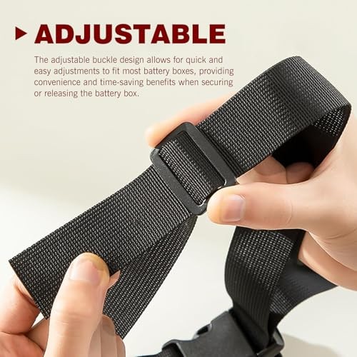 2 PCS Battery Tie Down Strap Hold Down Kit, Multi-functional Adjustable Nylon