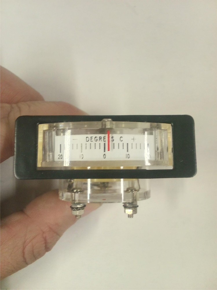Japanese Maker Miniature Analog Edgewise Panel Meter +/- 0-20 Degrees Celsius