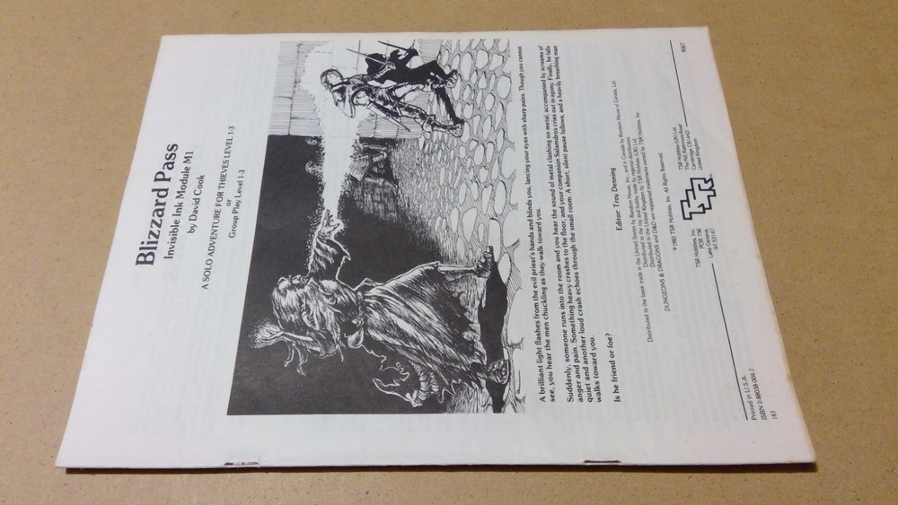 Dungeons & Dragons Module M1 Blizzard Pass 9067