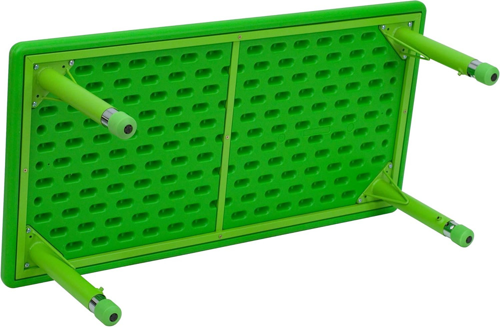 Height Adjustable Green Plastic Activity Table - 24''W x 48''L