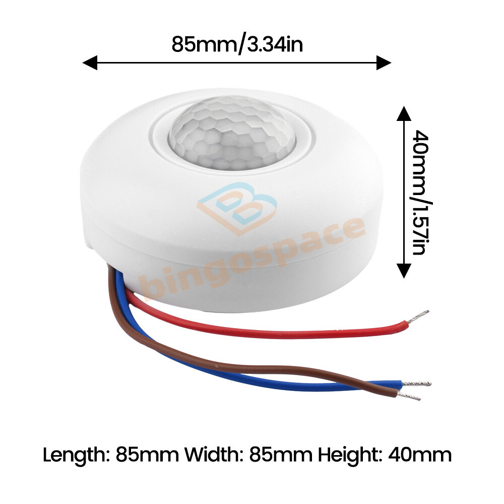 AC85-265V Infrared PIR Motion Induction Sensor Switch For LED Ceiling Light