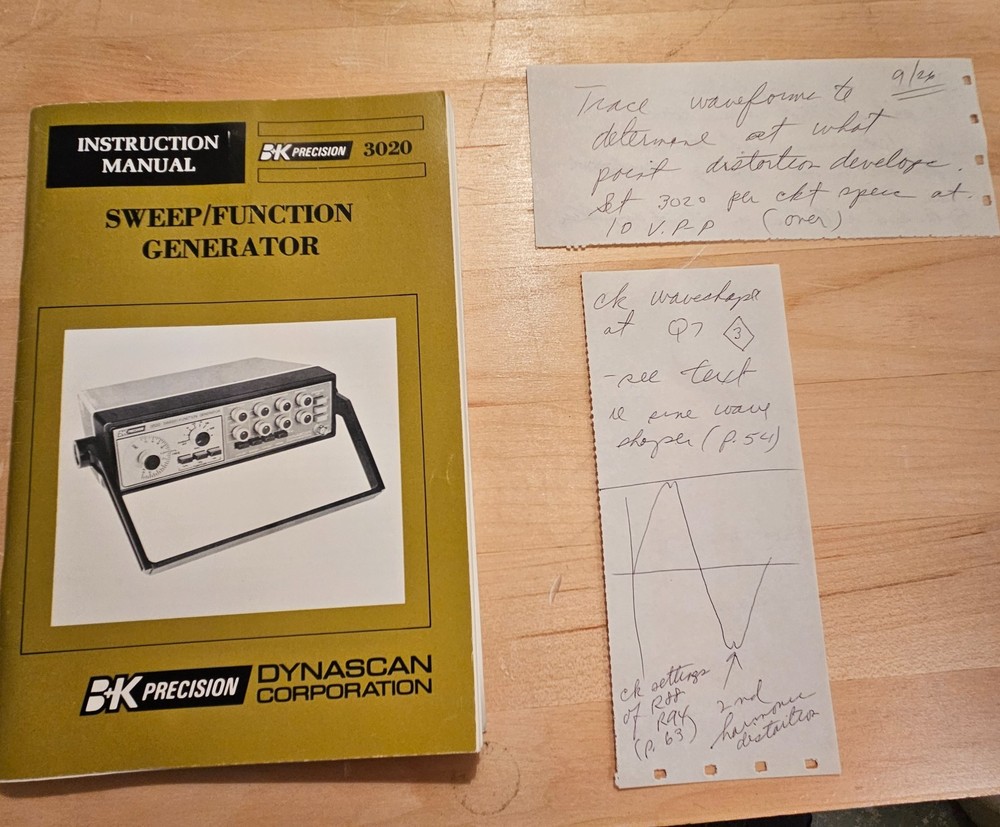 BK Precision 3020 Sweep Function Generator Tested w/ Original Box Manual & Schem