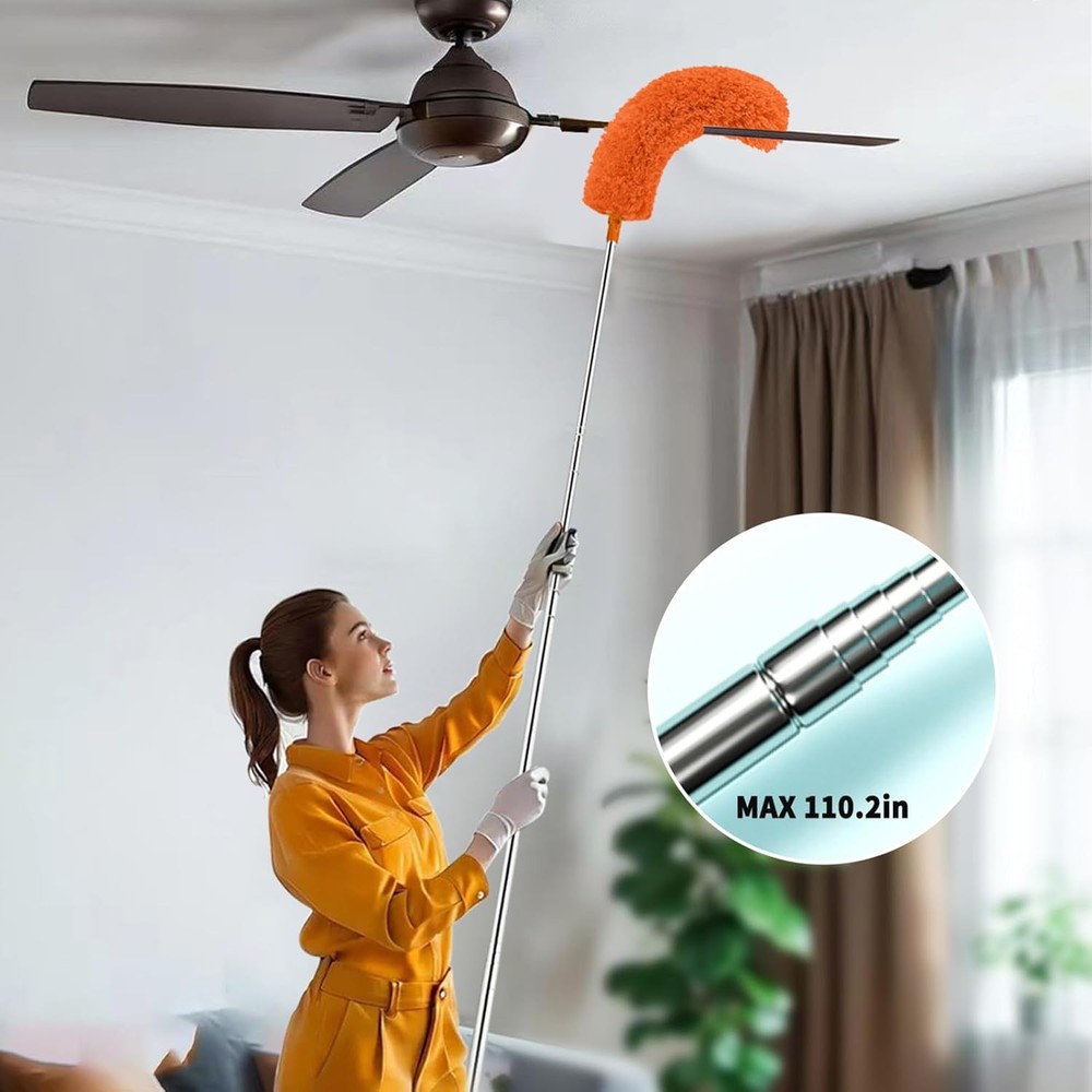 Telescoping Cobweb Duster with Extension Pole