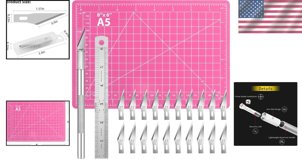 Multi-Purpose Exacto Knife Set: 23 Tools for Art, Stencil & Scrapbooking