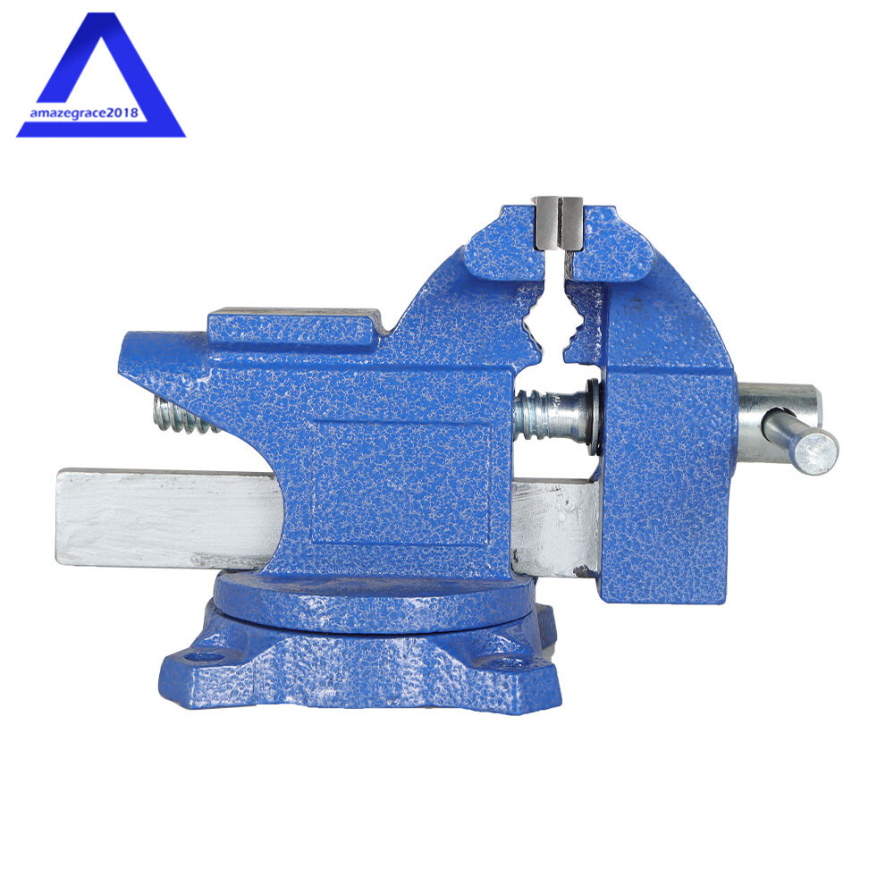4.5" Heavy Bench Vise with Anvil Swivel Locking Base Table top Clamp New