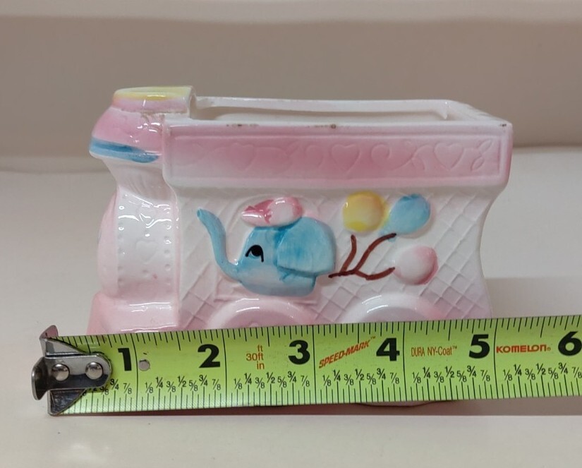 Ceramic Baby Train Planter Vase Decor