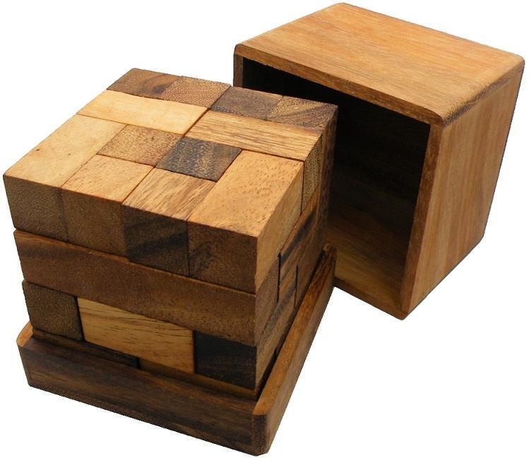 Brain Storm Cube - Wooden Brainteaser Puzzle
