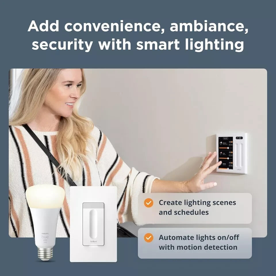 New Brilliant Smart Home Control Panel 2-Switch Plug-In Model Low Voltage $450