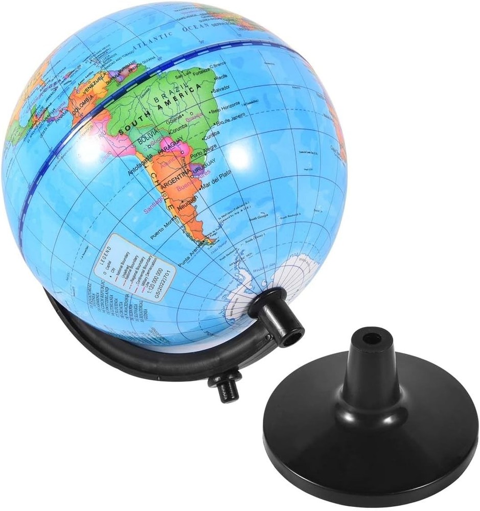 WORLD GLOBE EARTH Map Rotating Geography Ocean Classroom Learning Desktop 6