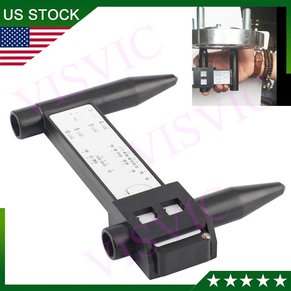 Wheel Bolt Pattern Gauge Tool 4 5 6 8 Lug Pattern Quick Measure Slide Hand Held⭐