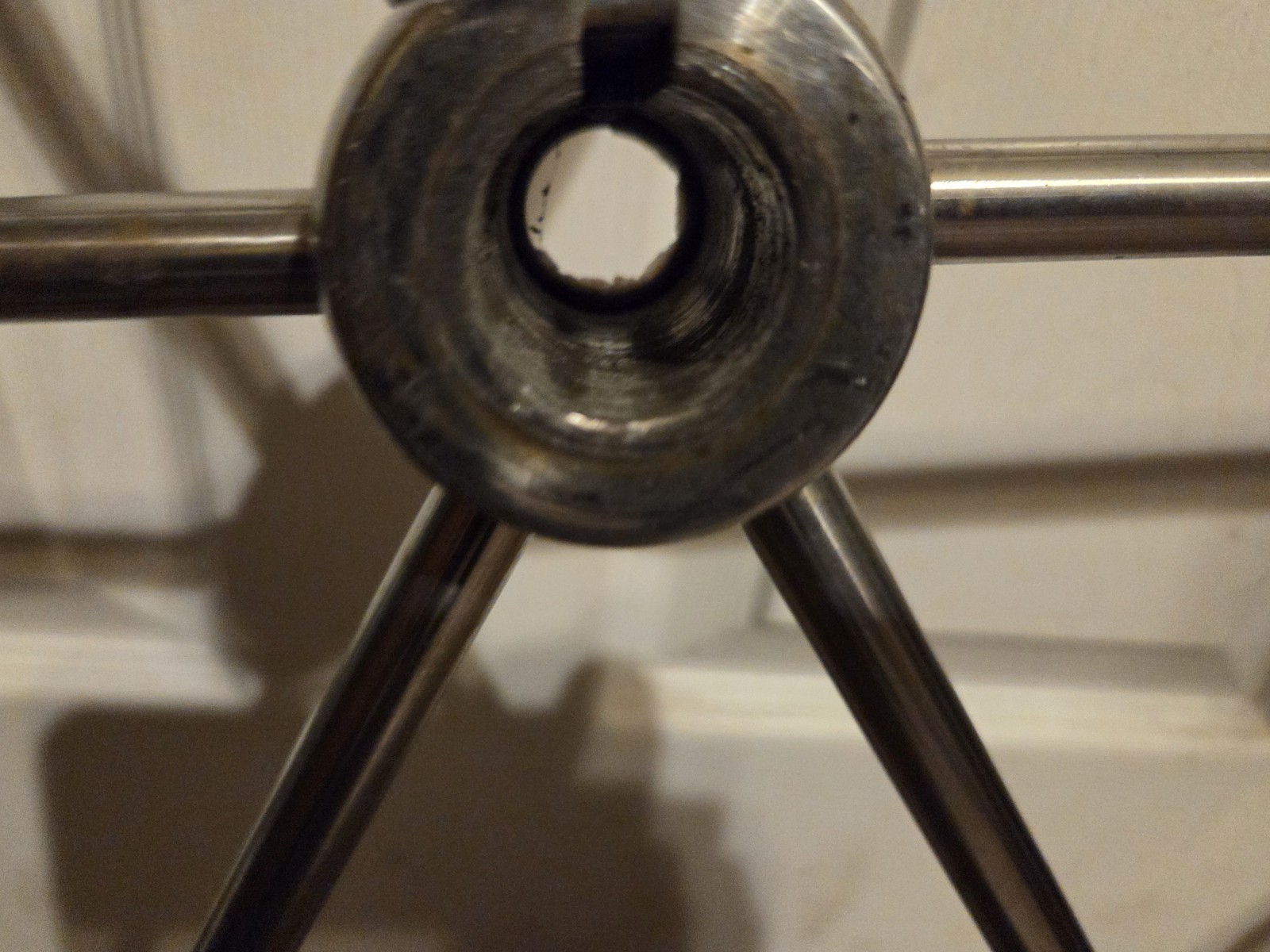 stainless steel sailboat steering wheel, sometimes called a destroyer wheel