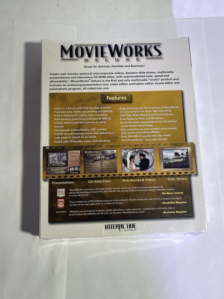 MovieWorks Deluxe Version Macintosh/Windows Slide Shows Presentations