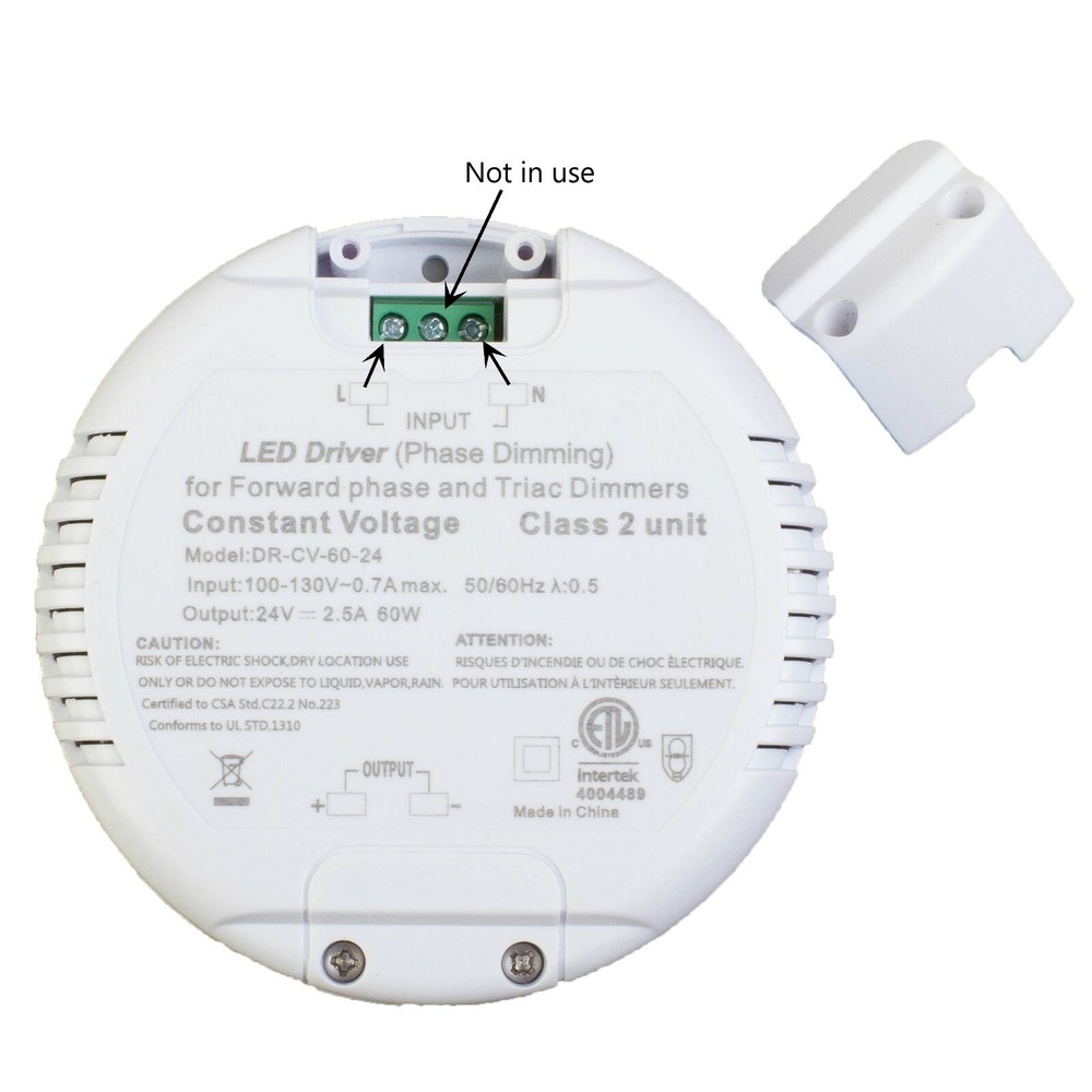 24v 60w Dimmable Power Driver Round shape Triac Class 2 fit Junction box