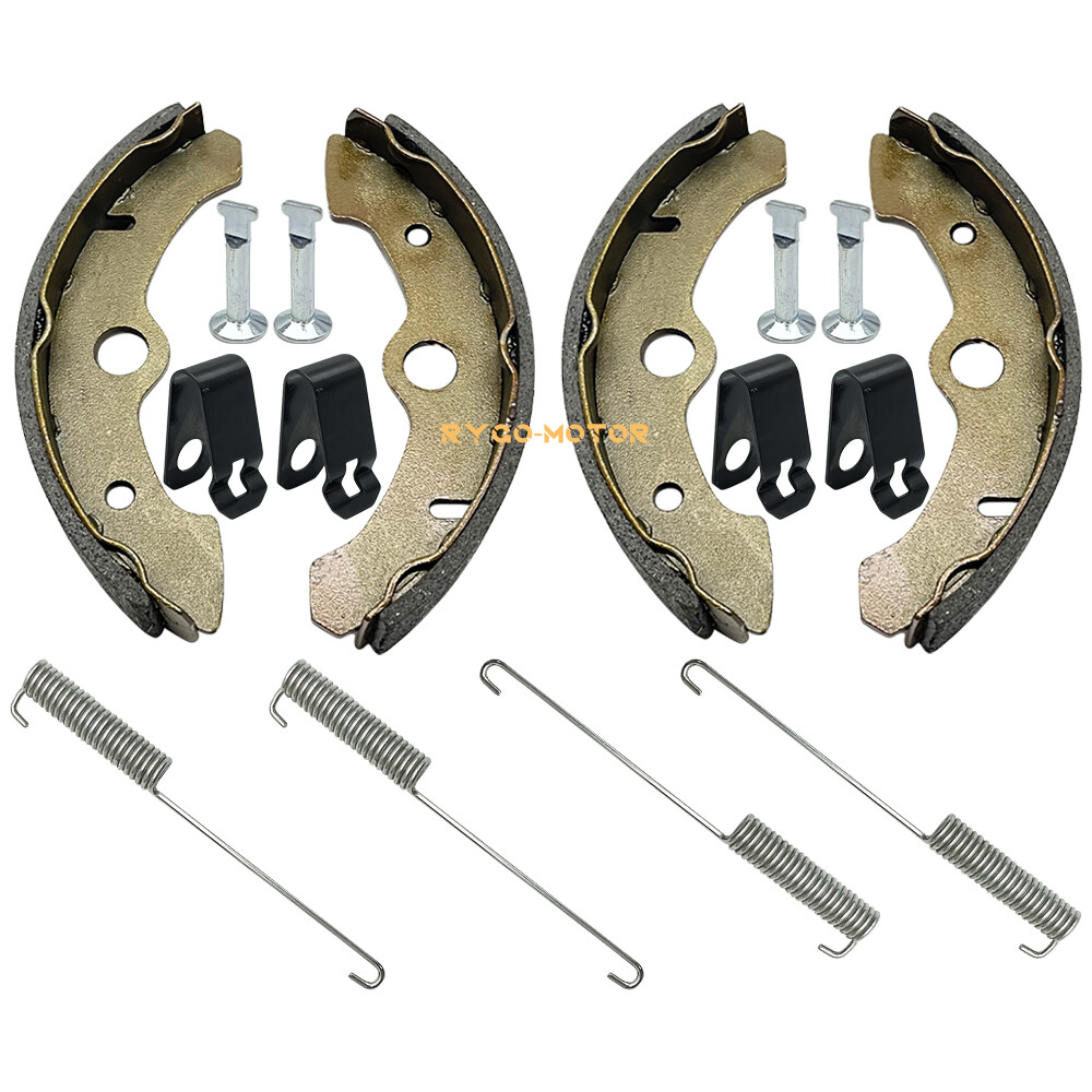 Front Brake Shoes & Springs Pins for Yamaha Kodiak 400 YFM400FW 4x4 1993-1998
