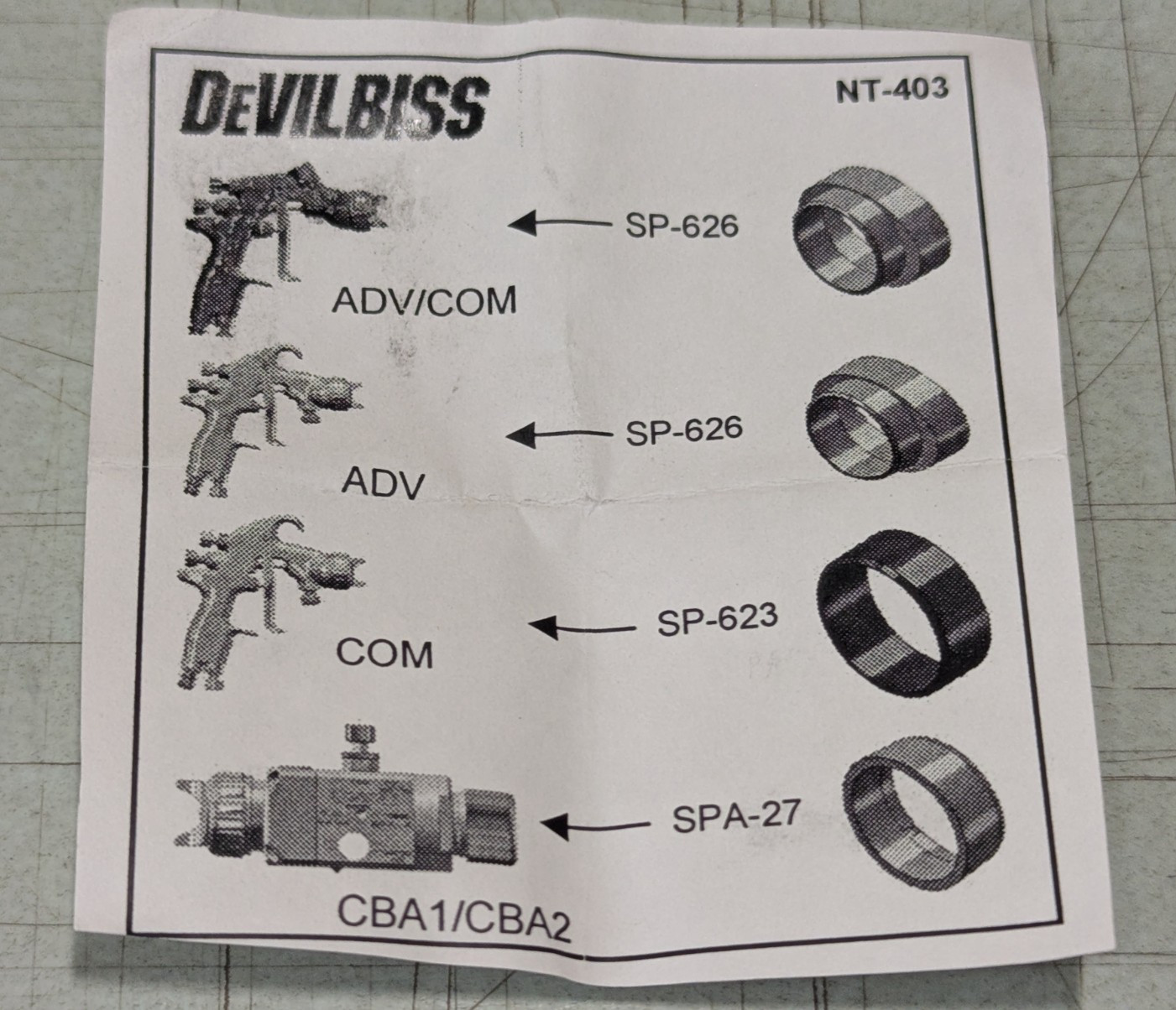 Genuine DeVilbiss Fluid Tip Kit 1.8mm SP-200S-18-K NEW Nozzle