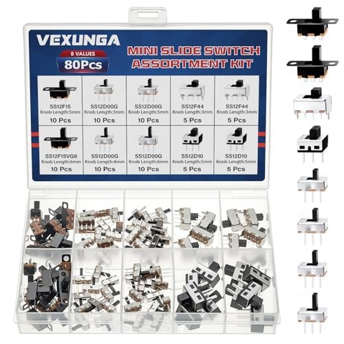 SPDT Mini Vertical Slide Switches Panel Mount ON Off