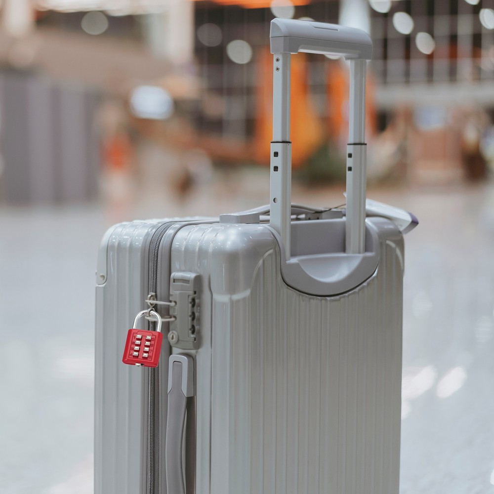 Push Button Combination Padlock 8-Digit 4-Position Lock Red