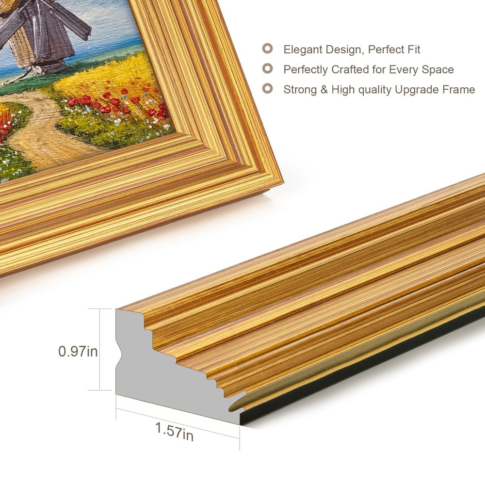 30x40 Frame, Transitional Modern Design Picture Frames, 30 by 40 Rustic Poste...