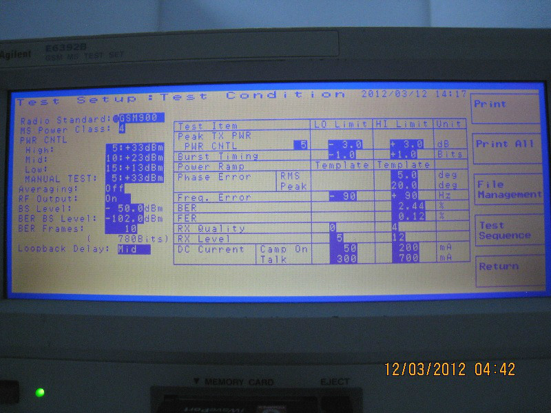 Agilent /HP E6392B GSM Mobile Station Test Set
