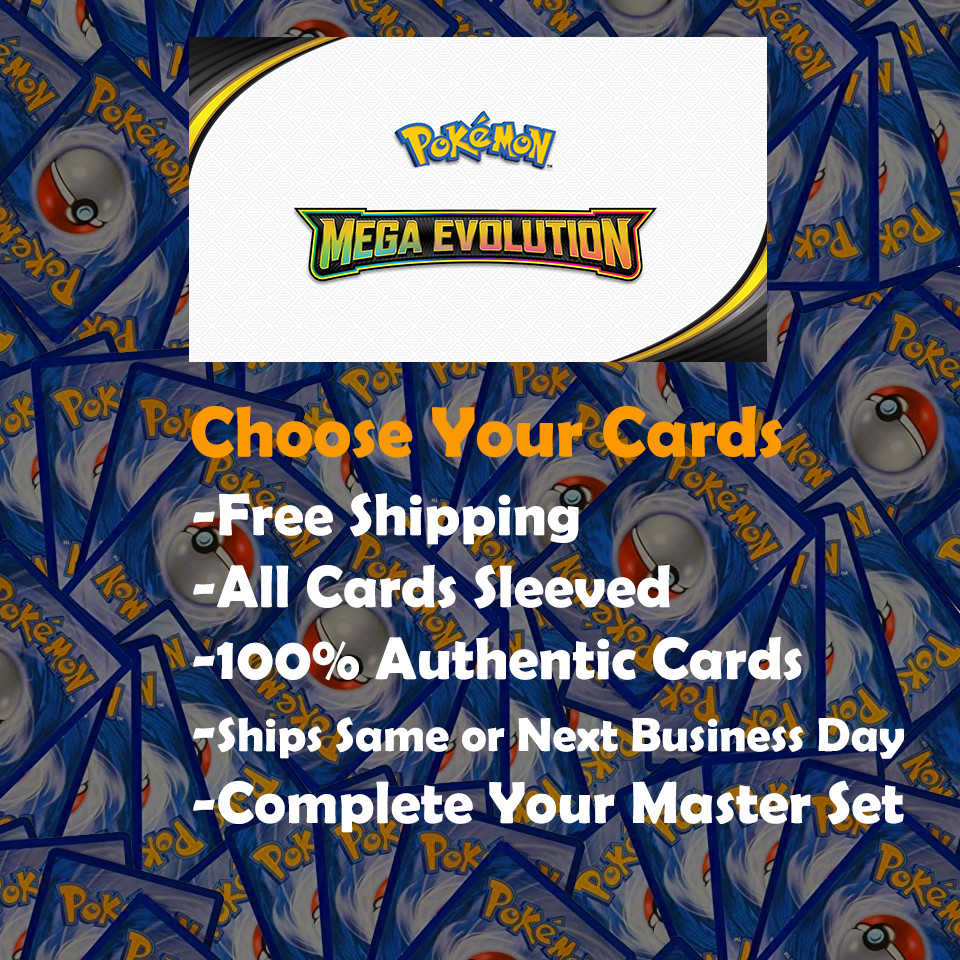 Mega Evolution Pokemon Cards Reverse Holo Rare EX Master Set Singles You Pick