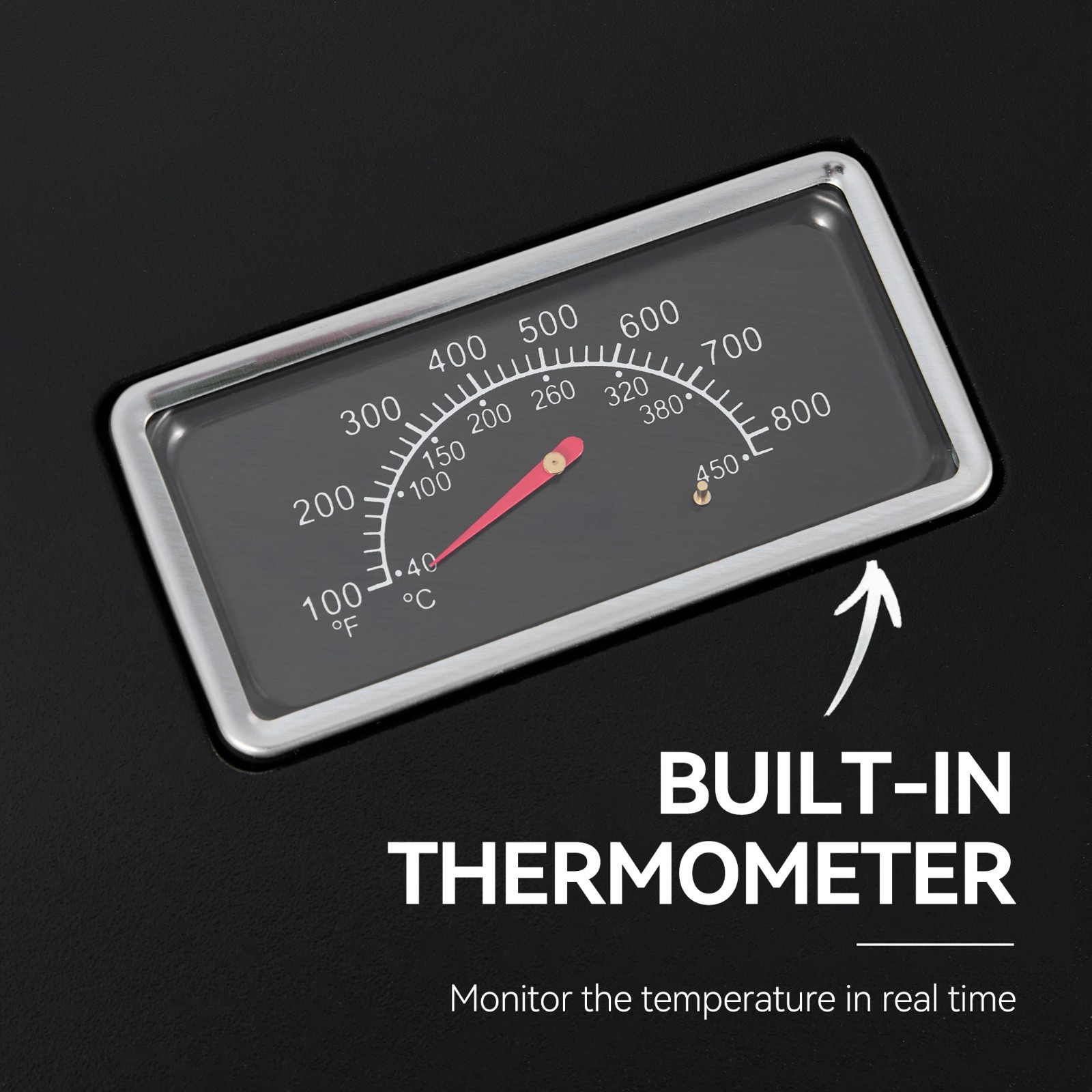 Royal Gourmet Tabletop Propane Gas Grill with Travel Locks/Folding Leg Black