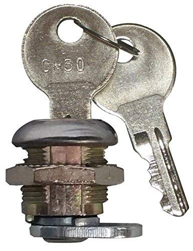 Truck Tool Box Lock with Keys - 1 Pack - Random Key Code, Black, Silver