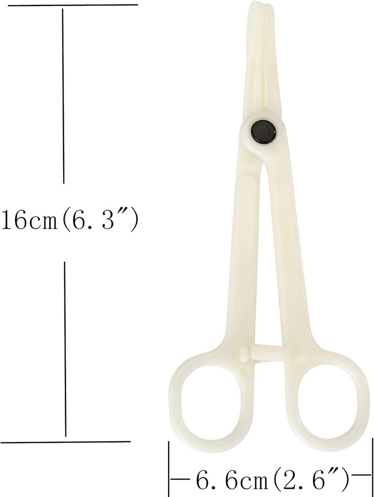 Piercing Clamps Disposable,10pcs Disposable Forceps Clamp White