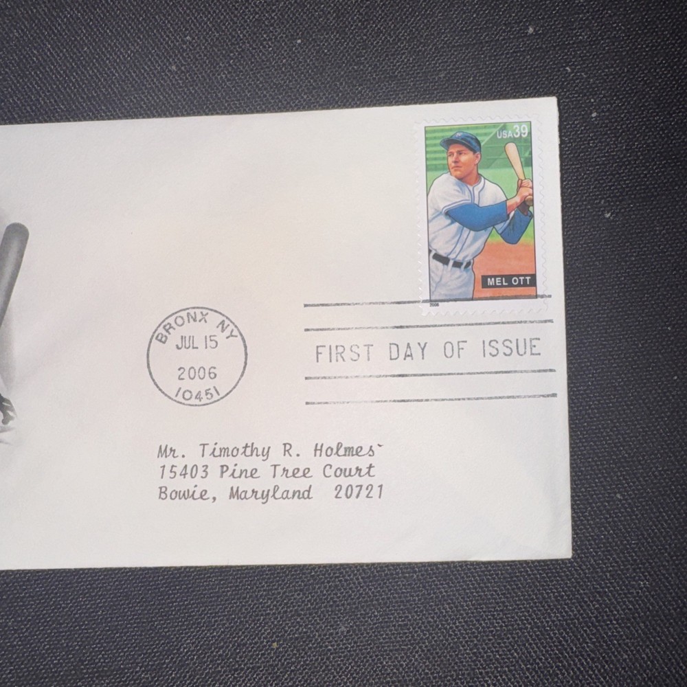 MEL OTT BASEBALL SLUGGER 2006 PCS CACHET FDC