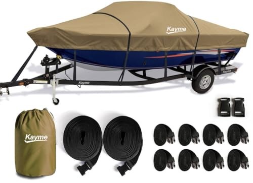 1200D Heavy Duty Boat Cover for 20-22ft Boats - Waterproof, Tear Resistant