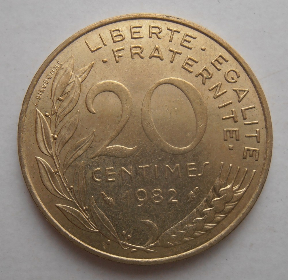 FRANCE 20 CENTIMES 1982