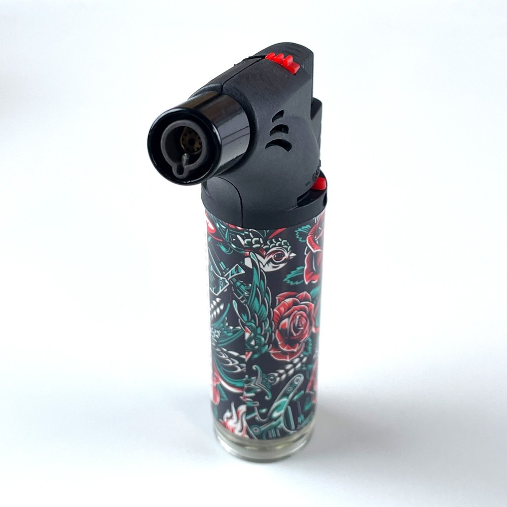 3 Pack Jumbo 4" Single Jet Flame Torch Gun Lighter Refillable Lockable Windproof