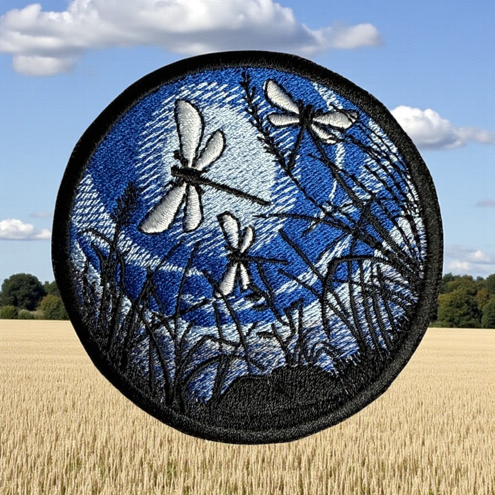 Flying DragonFly Embroidery Patch 3.18" X 3.18"