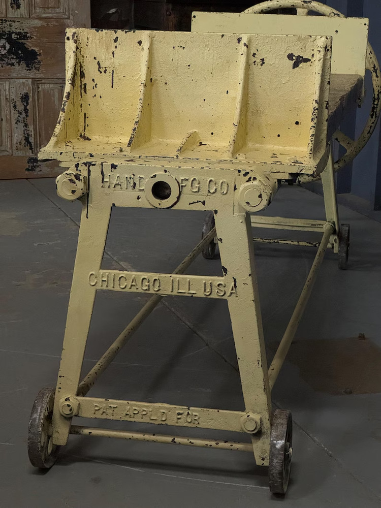 Antique Industrial Clamp Table