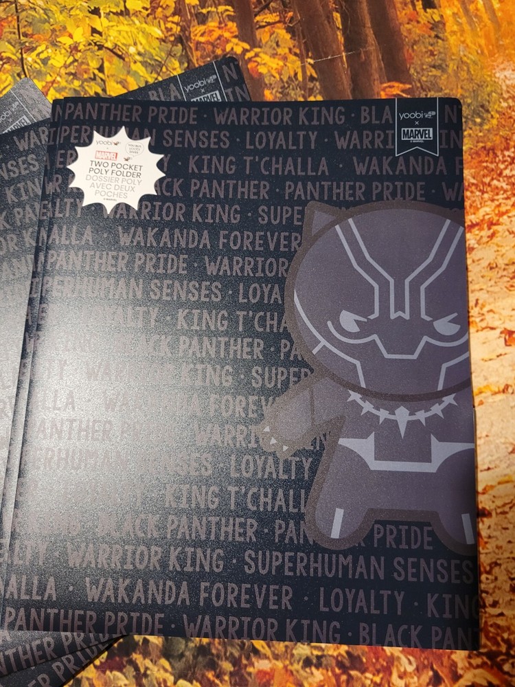 Marvel Black Panther 2 Pocket Poly Folder 3 Count New