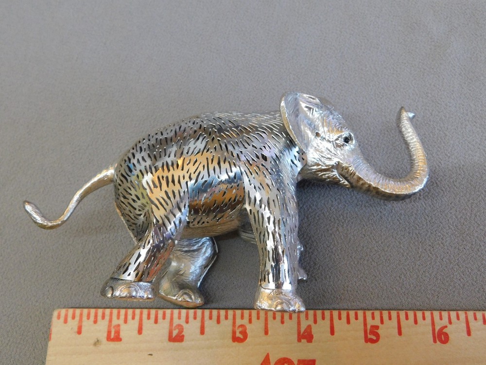 Christofle Lumiere D'Argent Silverplate Elephant Figurine