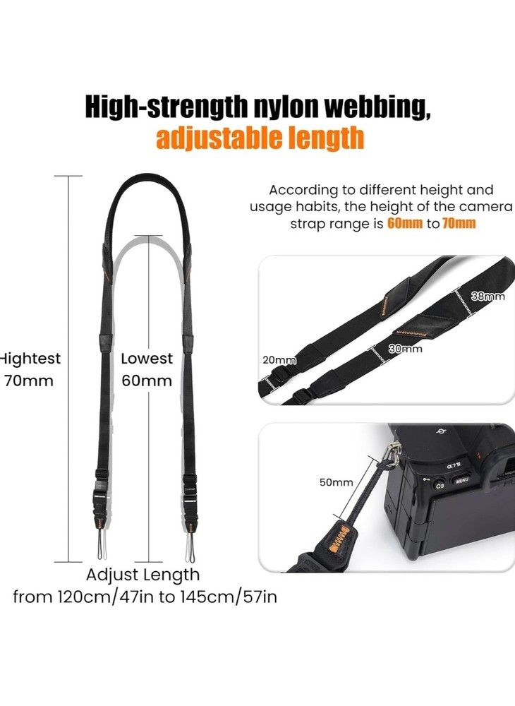 New Cwatcun High Quality Nylon EVA Microfleece Comfortable Durable Camera Strap