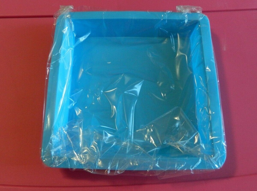 Cake Square Silicon Baking Pan Thin Cake Mold Blue Pizza Tray