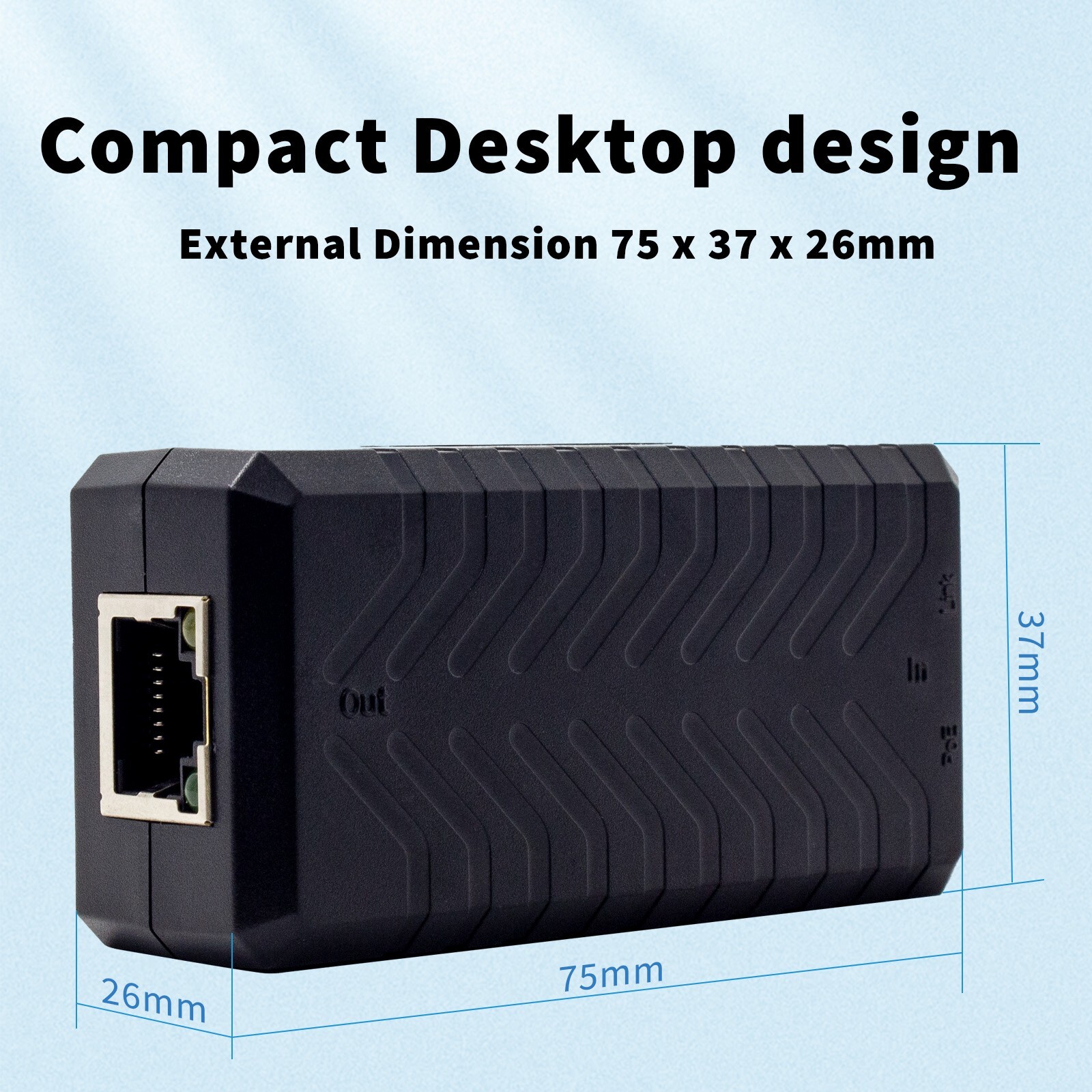 UltraPoE PoE Extender 10/100Mbps IEEE 802.3af PoE Repeater Extension 100m