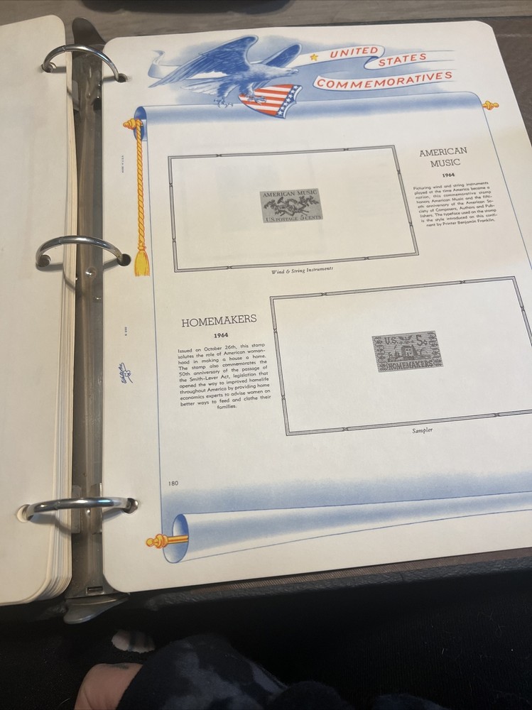 1961 The White Ace Historical Album Commemorative Stamps US