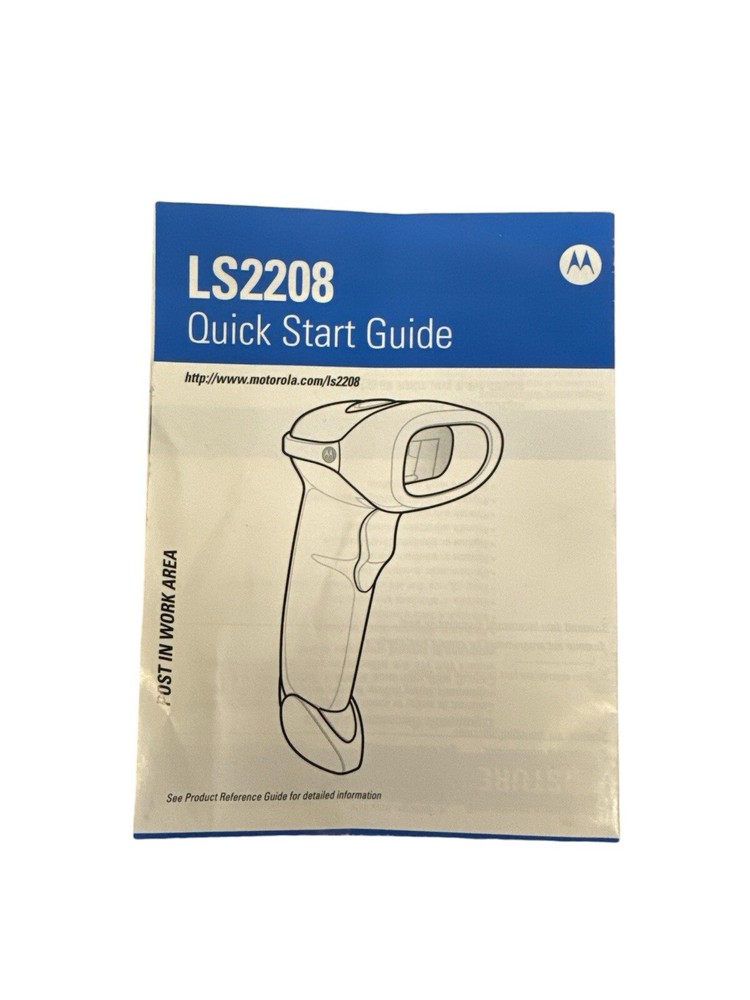 Symbol LS2208-SR20007R General Purpose Barcode Scanner Kit with Stand - Gray