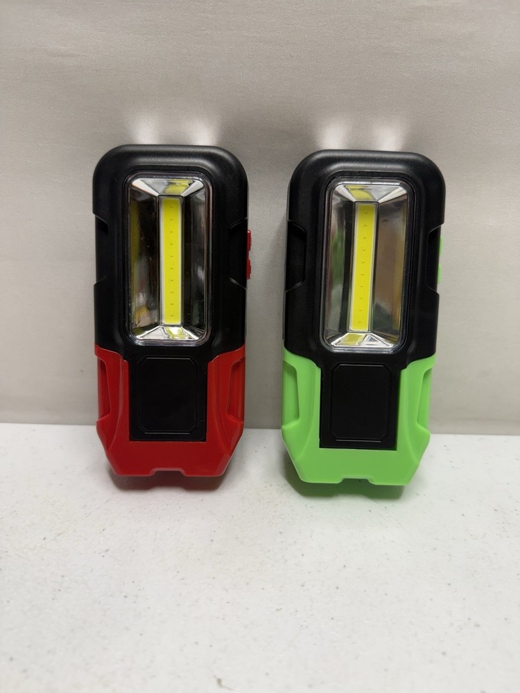 2 Pack Magnetic Base LED COB Work Light Mechanic Torch Flashlight Versatile New