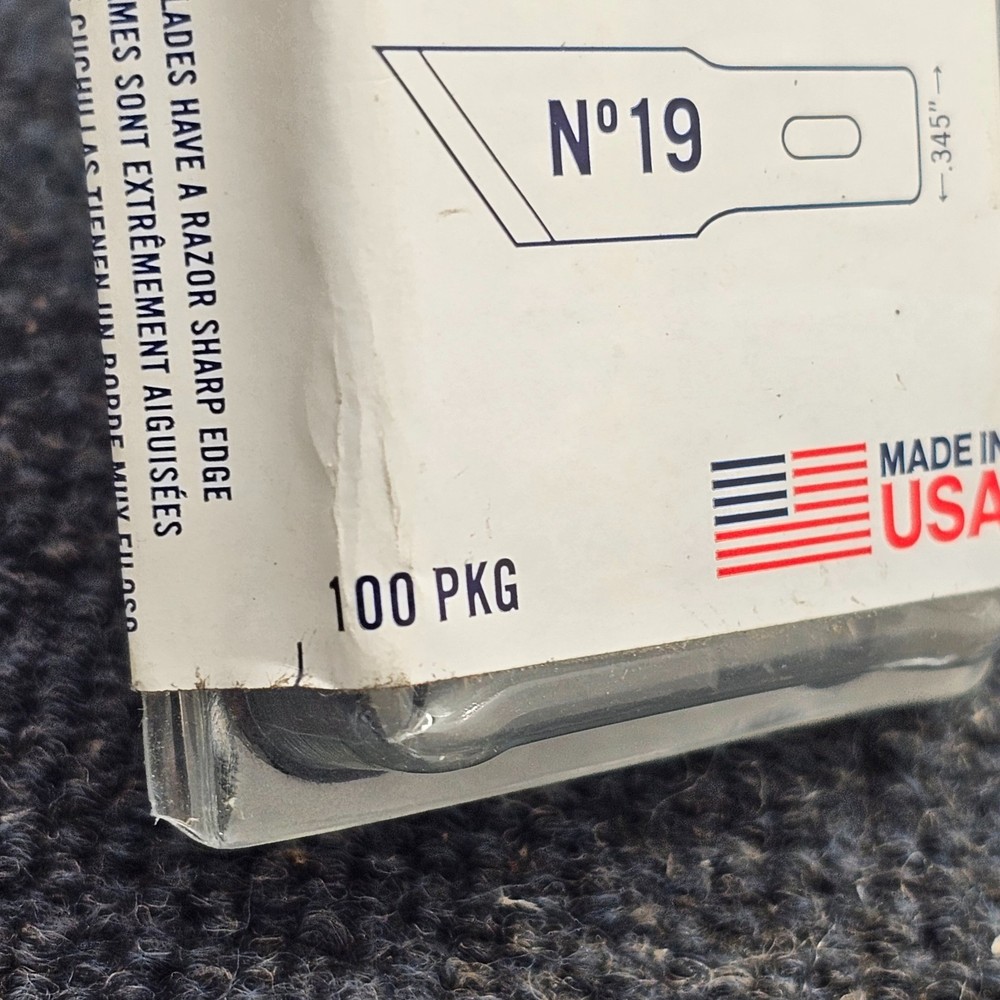 (QTY 100) Excel Sharp Edge Blades, 22609, N°19