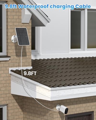 5W Solar Panel for Ring Camera, Solar Panel Charger Compatible for Ring-4 Pack