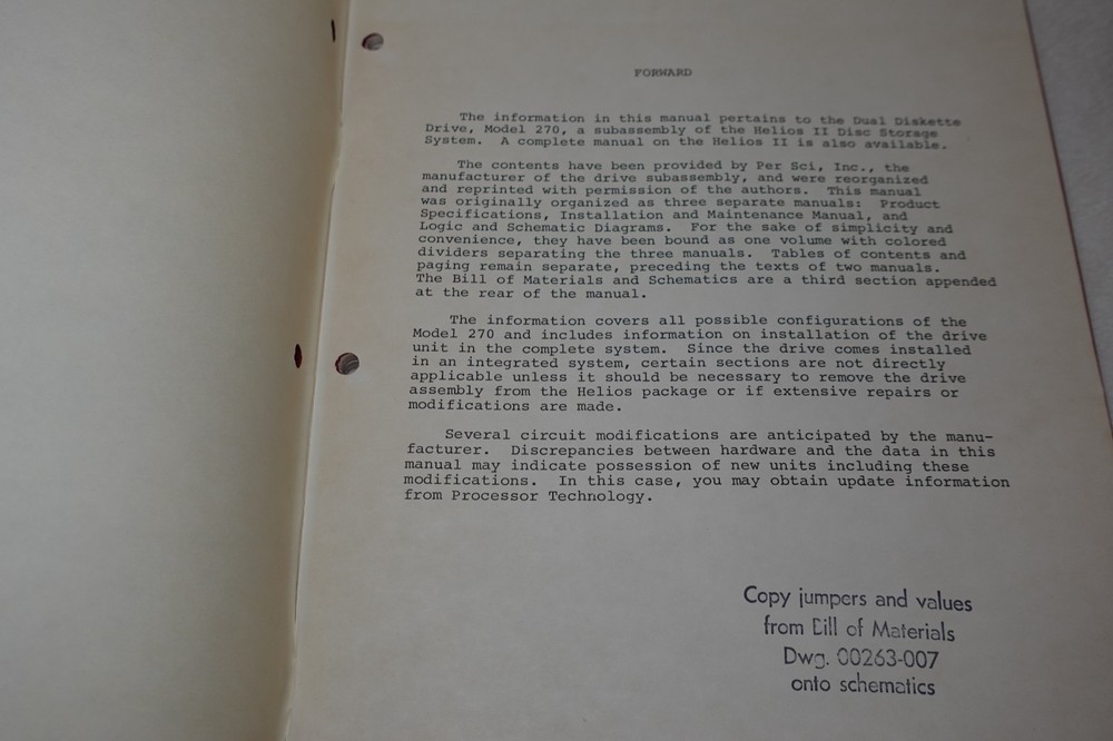 Helios II Persci Dual Diskette Drive 1977 Processor Technology Publication