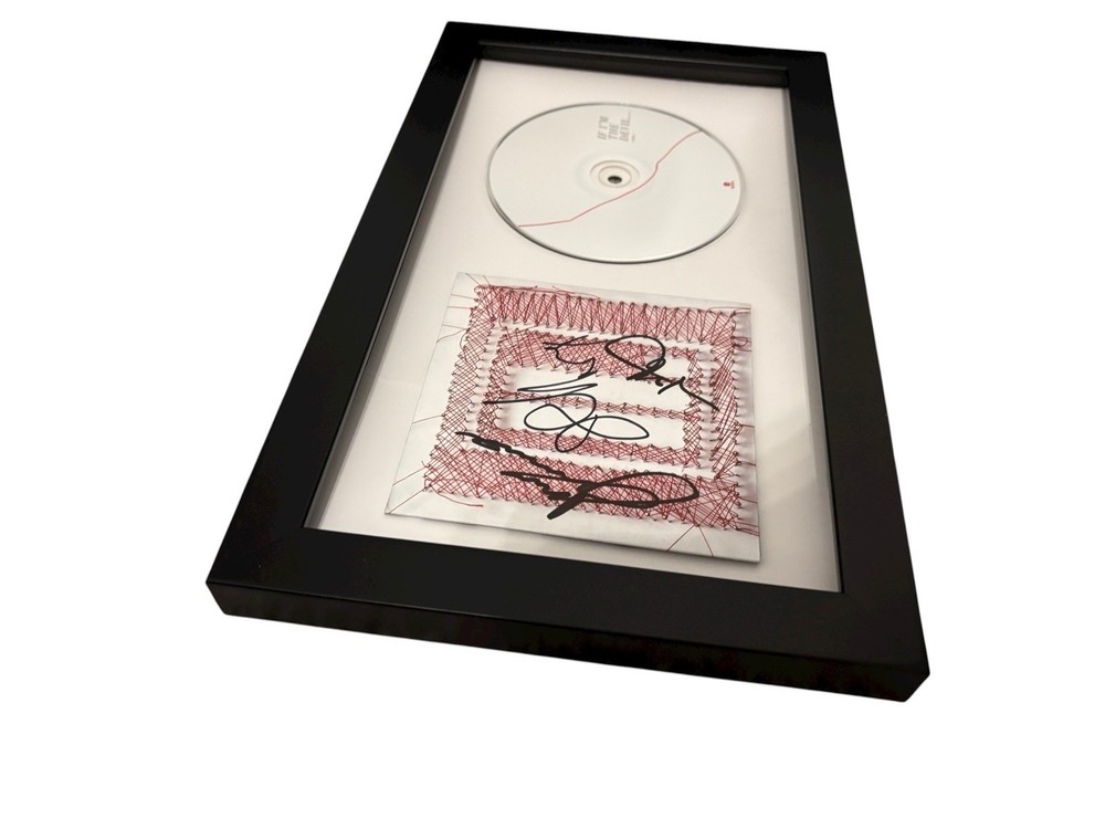 LETLIVE. SIGNED AUTOGRAPH IF I’M THE DEVIL FRAMED CD JASON +2 w/ PROOF + JSA COA