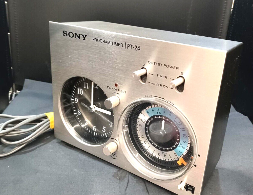 Sony PT24 Collectible Retro Clock – Time Function OK / Timer Non-Working / Japan